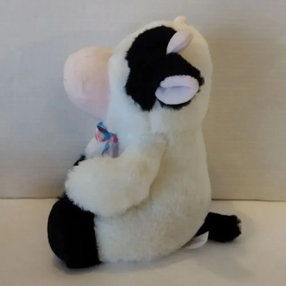 Inter American 2017 Cow With Blue Plaid Bow Stuffed Plushie Toy‎
